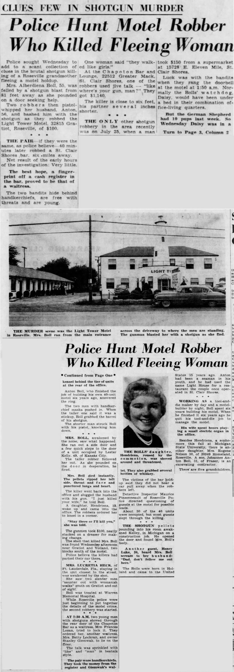 Relax Inn (King Motel, Light Tower Motel) - Detroit Free Press Aug 11 1960 08 11 Page 3 (newer photo)